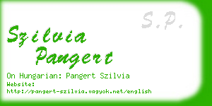 szilvia pangert business card